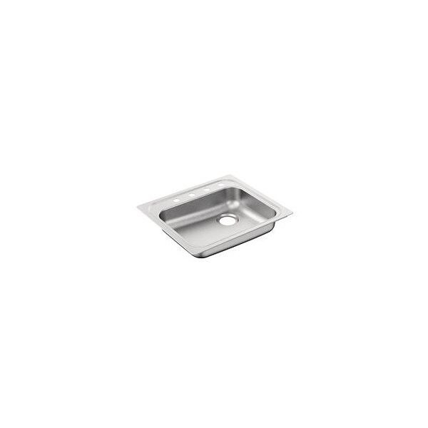 25"X22" Stainless Steel 20 Gauge Single Bowl Drop In Sink